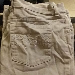 Tan woman's jeans